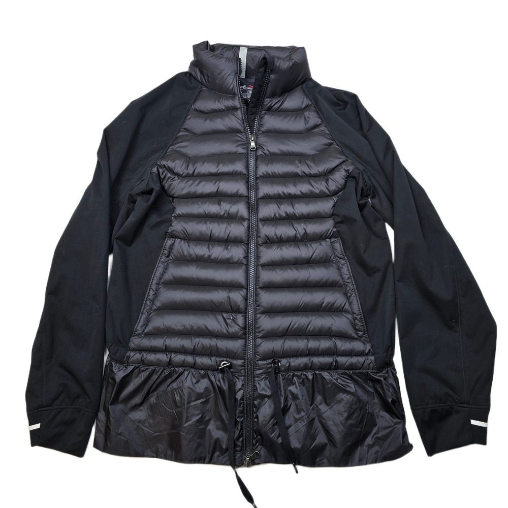 RLX Ralph Lauren Down Puffer‎ Quilted Jacket Women XS Black Zip Up Athletic Fit